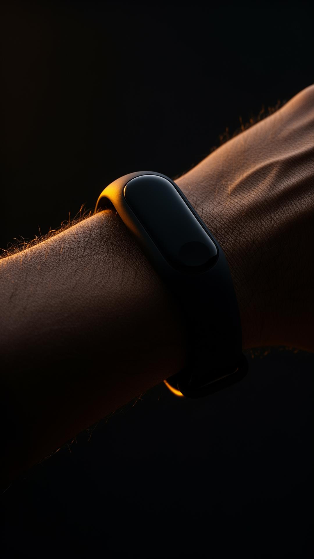 HabiZap on a wrist, lit by amber light